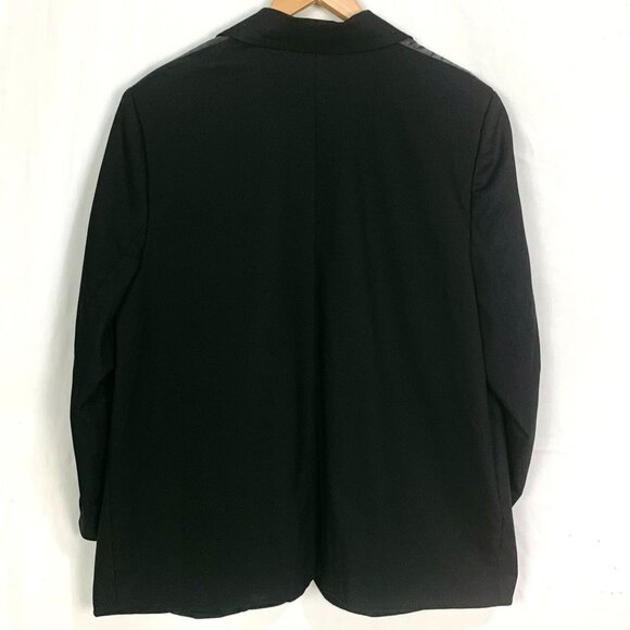 Future Collective Tuxedo Jacket Single Breasted 2 Button Black Size 1X Notched - Picture 6 of 11